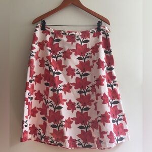 Utility Canvas Retro Print Skirt Size L